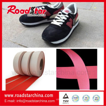 PVC backside multi colors reflective shoes material leather